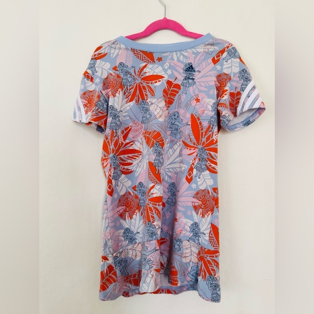 Adidas x Disney Moana Girls T Shirt Dress - Picture 6 of 9